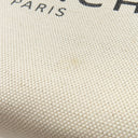 ジバンシイ GIVENCHY G-Tote ミニ キャンバス トートバッグ ベージュ×ブラック コットン レザー 2WAYバッグ ゴールド金具 白 黒 ショルダー