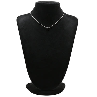 エルメス HERMES ポップアッシュ ミニ ペンダント ブラックXシルバー メタル ラッカー ネックレス シルバー金具 Hモチーフ