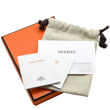 エルメス HERMES ポップアッシュ ミニ ペンダント ブラックXシルバー メタル ラッカー ネックレス シルバー金具 Hモチーフ