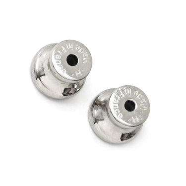 エルメス HERMES ポップアッシュ Hピアス ホワイトXシルバー メタル エナメル ピアス H型 白