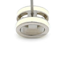 エルメス HERMES ポップアッシュ Hピアス ホワイトXシルバー メタル エナメル ピアス H型 白