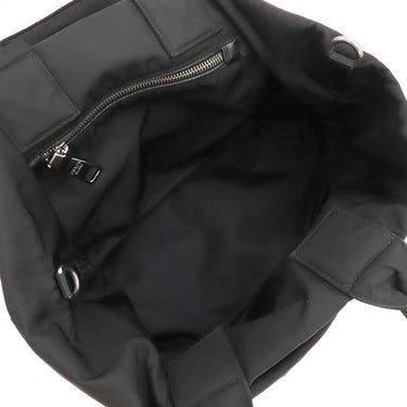 プラダ PRADA 迷彩柄 リバーシブル 三角ロゴ BR4521 カーキ×ブラック ナイロン 2WAYバッグ シルバー金具 黒 緑 カモフラ柄 トート