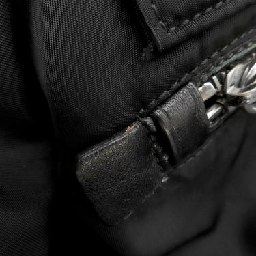 プラダ PRADA 迷彩柄 リバーシブル 三角ロゴ BR4521 カーキ×ブラック ナイロン 2WAYバッグ シルバー金具 黒 緑 カモフラ柄 トート