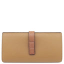 ロエベ LOEWE バーティカル ウォレット C660S40X01 トフィー×タン カーフ 二つ折り財布 ゴールド金具 長財布