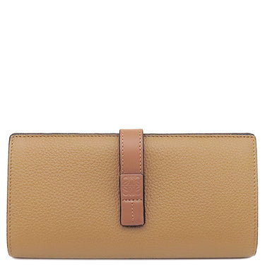 ロエベ LOEWE バーティカル ウォレット C660S40X01 トフィー×タン カーフ 二つ折り財布 ゴールド金具 長財布