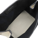 バレンシアガ BALENCIAGA ネイビー カバ スモール 339933 アイボリーXブラック キャンバス レザー トートバッグ シルバー金具 白 黒