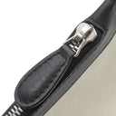 バレンシアガ BALENCIAGA ネイビー カバ スモール 339933 アイボリーXブラック キャンバス レザー トートバッグ シルバー金具 白 黒