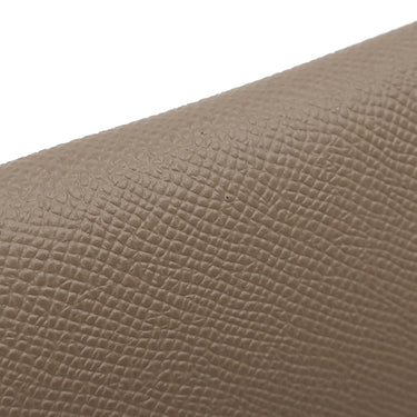 エルメス HERMES カルヴィ エトゥープ ヴォーエプソン カードケース シルバー金具 新品 未使用 グレージュ