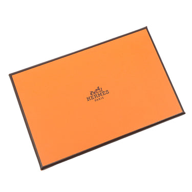 エルメス HERMES カルヴィ エトゥープ ヴォーエプソン カードケース シルバー金具 新品 未使用 グレージュ