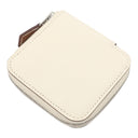 エルメス HERMES アザップ シルクイン ミニ コンパクト ナタ ヴォーエプソン コインケース シルバー金具 オフホワイト ラウンドファスナー