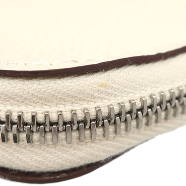 エルメス HERMES アザップ シルクイン ミニ コンパクト ナタ ヴォーエプソン コインケース シルバー金具 オフホワイト ラウンドファスナー