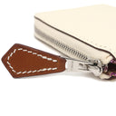 エルメス HERMES アザップ シルクイン ミニ コンパクト ナタ ヴォーエプソン コインケース シルバー金具 オフホワイト ラウンドファスナー