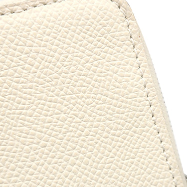 エルメス HERMES アザップ シルクイン ミニ コンパクト ナタ ヴォーエプソン コインケース シルバー金具 オフホワイト ラウンドファスナー