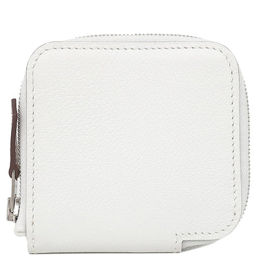 エルメス HERMES アザップ シルクイン ミニ コンパクト ニューホワイト ヴォーエプソン コインケース シルバー金具 オフホワイト ラウンドファスナー
