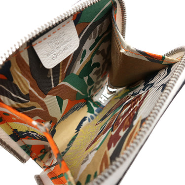 エルメス HERMES アザップ シルクイン ミニ コンパクト ニューホワイト ヴォーエプソン コインケース シルバー金具 オフホワイト ラウンドファスナー