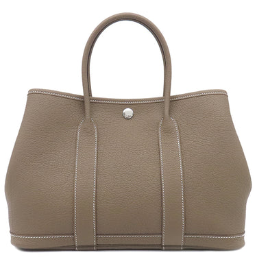 エルメス HERMES ガーデンパーティーTPM エトゥープ ネゴンダ トートバッグ シルバー金具 グレージュ