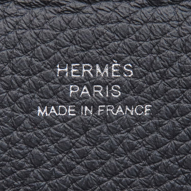 エルメス HERMES ヴィドポッシュ キャバン トゴ ショルダーバッグ シルバー金具 濃紺 クロスボディ