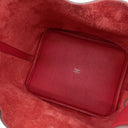 エルメス HERMES ピコタンロックMM ルージュカザック トリヨンクレマンス ハンドバッグ シルバー金具 赤