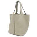 エルメス HERMES ピコタンロック MM セージ トリヨンクレマンス ハンドバッグ ゴールド金具 カーキグリーン