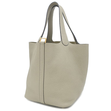 エルメス HERMES ピコタンロック MM セージ トリヨンクレマンス ハンドバッグ ゴールド金具 カーキグリーン