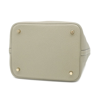 エルメス HERMES ピコタンロック MM セージ トリヨンクレマンス ハンドバッグ ゴールド金具 カーキグリーン