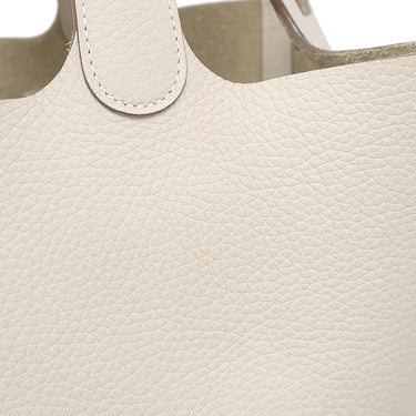 エルメス HERMES ピコタンロック MM クレ トリヨンクレマンス ハンドバッグ シルバー金具 オフホワイト