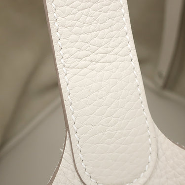エルメス HERMES ピコタンロック MM クレ トリヨンクレマンス ハンドバッグ シルバー金具 オフホワイト