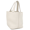 エルメス HERMES ピコタンロック MM クレ トリヨンクレマンス ハンドバッグ シルバー金具 オフホワイト