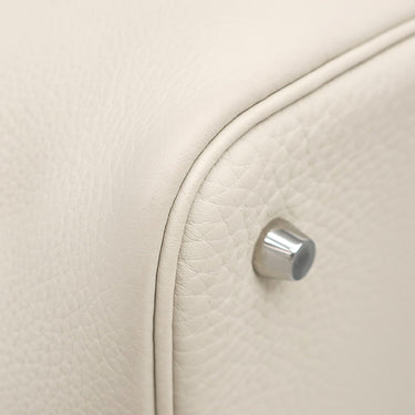 エルメス HERMES ピコタンロック MM クレ トリヨンクレマンス ハンドバッグ シルバー金具 オフホワイト