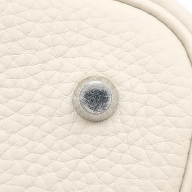 エルメス HERMES ピコタンロック MM クレ トリヨンクレマンス ハンドバッグ シルバー金具 オフホワイト
