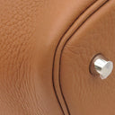 エルメス HERMES ピコタンロックMM ゴールド トリヨンクレマンス ハンドバッグ シルバー金具 新品 未使用 茶