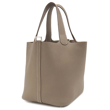 エルメス HERMES ピコタンロック MM エトゥープ トリヨンクレマンス ハンドバッグ シルバー金具 新品 未使用 グレージュ