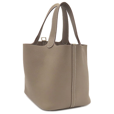 エルメス HERMES ピコタンロック MM エトゥープ トリヨンクレマンス ハンドバッグ シルバー金具 新品 未使用 グレージュ
