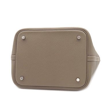 エルメス HERMES ピコタンロック MM エトゥープ トリヨンクレマンス ハンドバッグ シルバー金具 新品 未使用 グレージュ