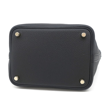 エルメス HERMES ピコタンロック PM ブラック トリヨンクレマンス ハンドバッグ ゴールド金具 黒