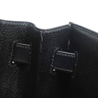 エルメス HERMES ケリー 32 外縫い ブラック ボックスカーフ 2WAYバッグ シルバー金具 黒 ハンドバッグ ショルダー