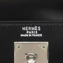 エルメス HERMES ケリー 32 外縫い ブラック ボックスカーフ 2WAYバッグ シルバー金具 黒 ハンドバッグ ショルダー