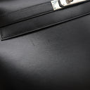 エルメス HERMES ケリー 32 外縫い ブラック ボックスカーフ 2WAYバッグ シルバー金具 黒 ハンドバッグ ショルダー