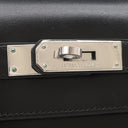 エルメス HERMES ケリー 32 外縫い ブラック ボックスカーフ 2WAYバッグ シルバー金具 黒 ハンドバッグ ショルダー