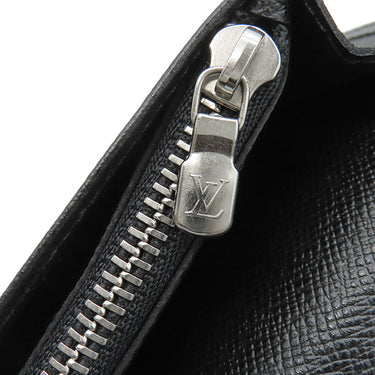 ルイヴィトン LOUIS VUITTON ポルトフォイユ ブラザ M30501 ブラック タイガ 長財布 シルバー金具 黒 二つ折り