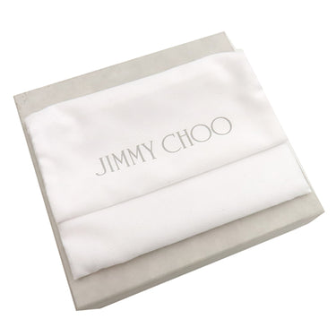 ジミーチュウ JIMMY CHOO スタッズ タッセル ブラック メタル レザー バッグチャーム シルバー金具 黒 フリンジ キーホルダー