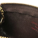 ルイヴィトン LOUIS VUITTON カードキーケース ポシェット クレ N62658 ダミエエベヌ ダミエキャンバス コインケース ゴールド金具 小銭入れ 茶 キーチェーン付き