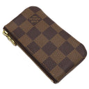 ルイヴィトン LOUIS VUITTON カードキーケース ポシェット クレ N62658 ダミエエベヌ ダミエキャンバス コインケース ゴールド金具 小銭入れ 茶 キーチェーン付き