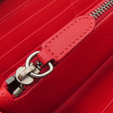 クリスチャンルブタン Christian Louboutin パネトーネ グレー レザー 長財布 ガンメタル金具 灰色 ラウンドファスナー