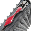 クリスチャンルブタン Christian Louboutin パネトーネ グレー レザー 長財布 ガンメタル金具 灰色 ラウンドファスナー