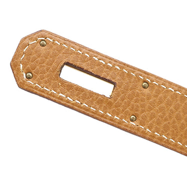 エルメス HERMES ケリー40 内縫い ナチュラル アルデンヌ ハンドバッグ ゴールド金具 茶