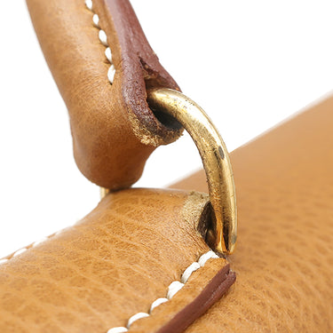 エルメス HERMES ケリー40 内縫い ナチュラル アルデンヌ ハンドバッグ ゴールド金具 茶