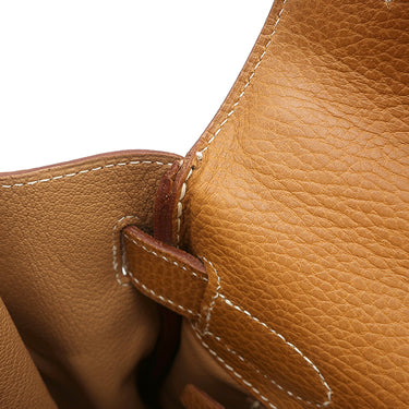エルメス HERMES ケリー40 内縫い ナチュラル アルデンヌ ハンドバッグ ゴールド金具 茶