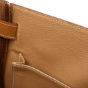 エルメス HERMES ケリー40 内縫い ナチュラル アルデンヌ ハンドバッグ ゴールド金具 茶