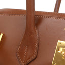 エルメス HERMES バーキン35 ノアゼット ボックスカーフ ハンドバッグ ゴールド金具 茶
